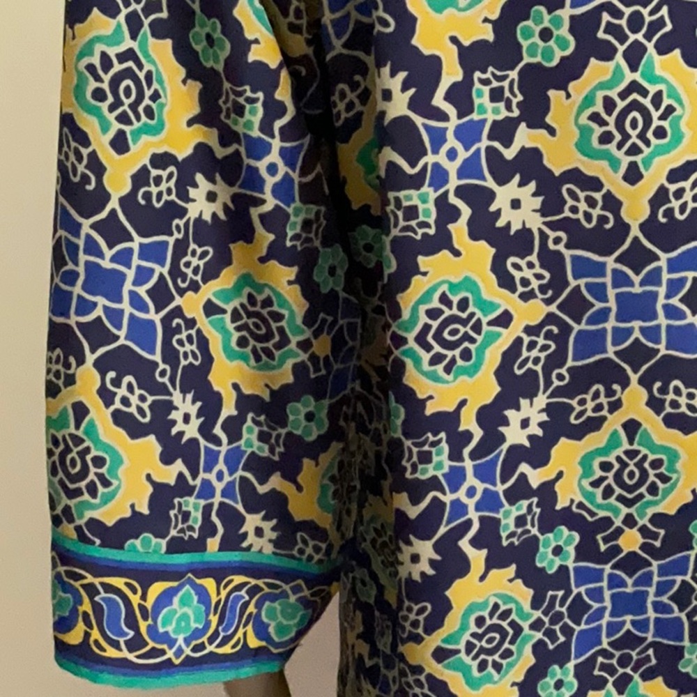 Moroccan Tile Print Blouse Tunic